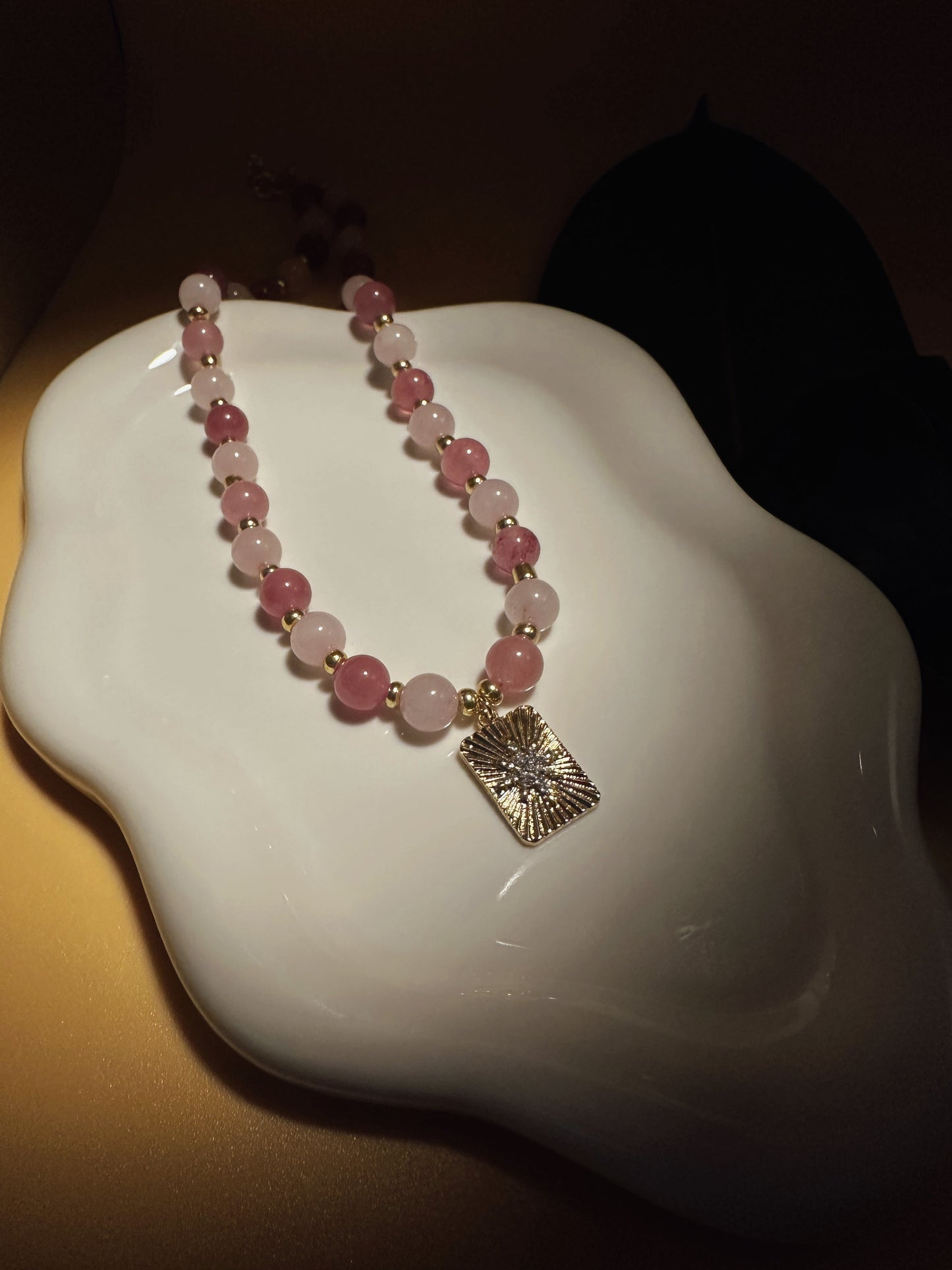 Pink Kissed Stars Necklace