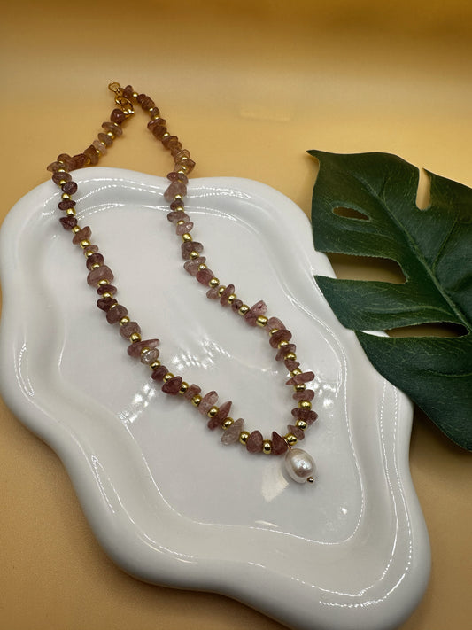 Gold And Rose' Necklace